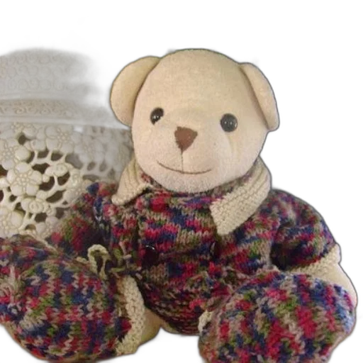 teddy, bear, wearing, sweater transparent PNG cut-out