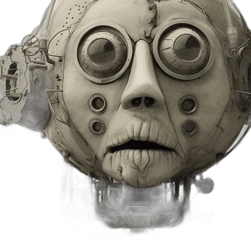mask, robot, face, creature transparent PNG cut-out
