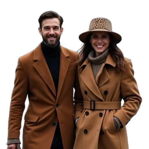 jacket, hat, earth tones, man transparent PNG cut-out