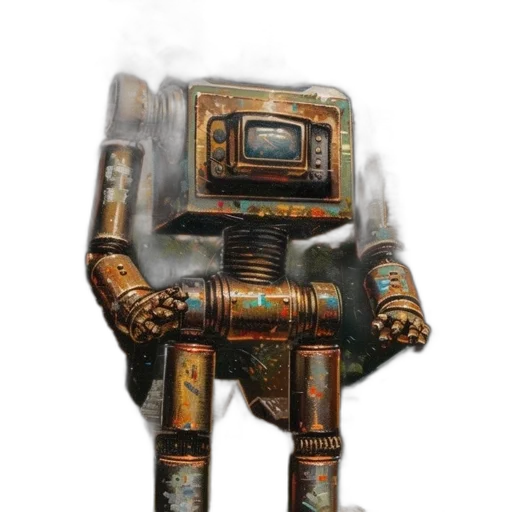 robot, weapon, staff, creature transparent PNG cut-out