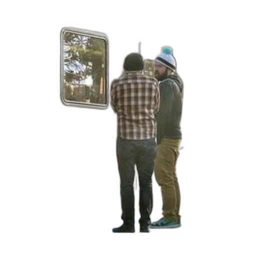 hat, jacket, staff, robot transparent PNG cut-out