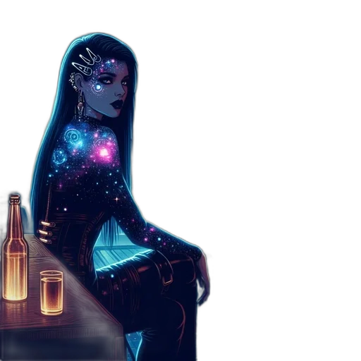 dress, robot, bottle, crown transparent PNG cut-out