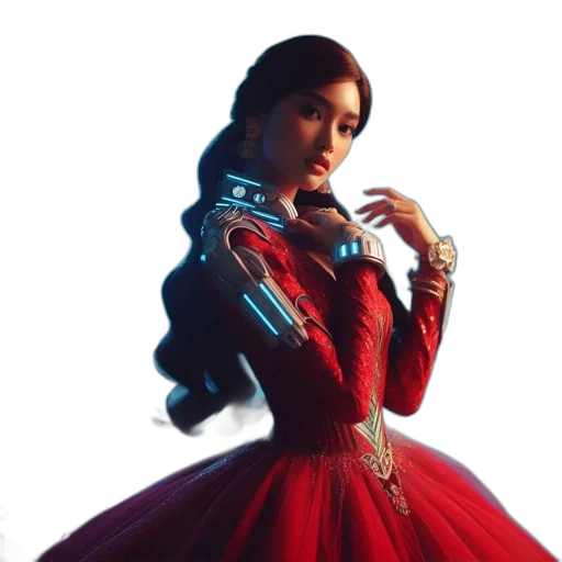 dress, crown, jewelry, concept art transparent PNG cut-out