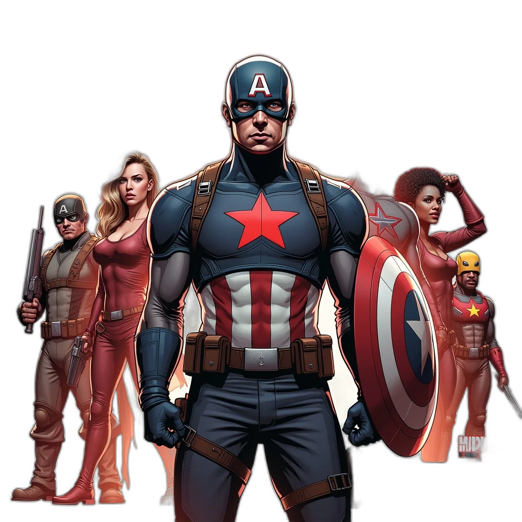 comic book art, concept art, 3d render, comic transparent PNG cut-out