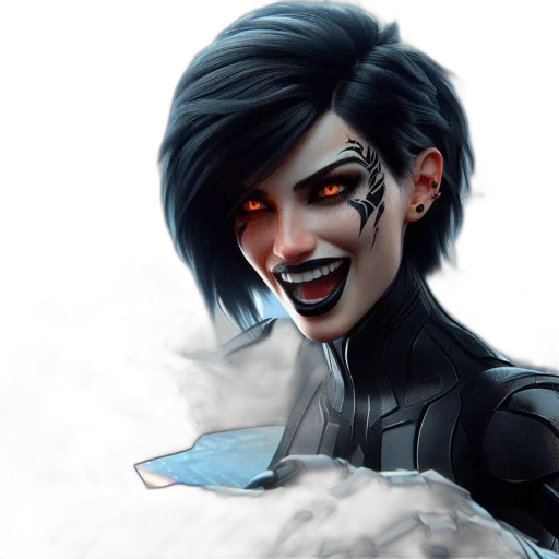 face, comic book art, concept art, fantasy art transparent PNG cut-out
