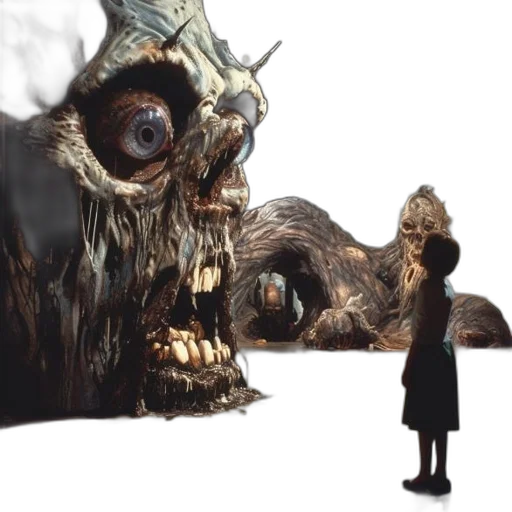 creature, mask, face, staff transparent PNG cut-out