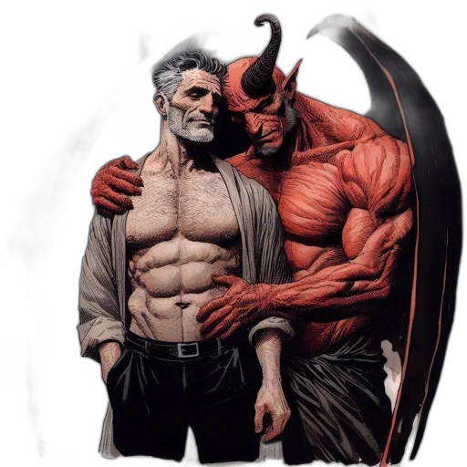 comic book art, concept art, fantasy art, old transparent PNG cut-out