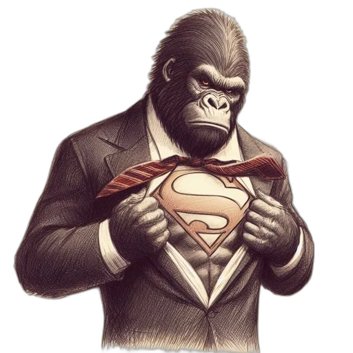 animal, comic book art, concept art, photorealistic transparent PNG cut-out