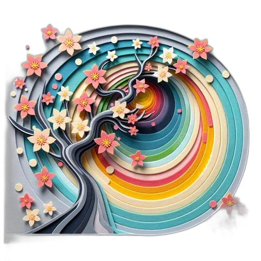 flower, jewelry, 3d render, concept art transparent PNG cut-out