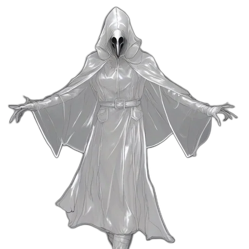 jacket, dress, mask, creature transparent PNG cut-out