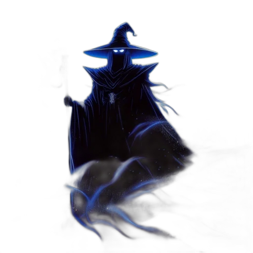 hat, mask, staff, creature transparent PNG cut-out