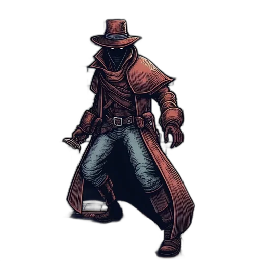 jacket, staff, hat, concept art transparent PNG cut-out