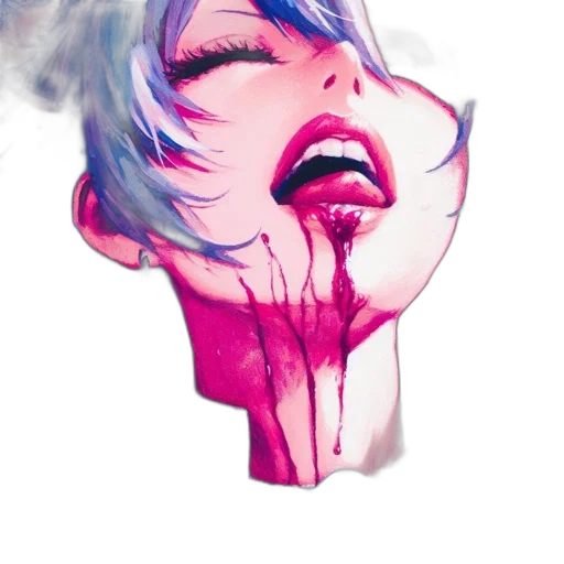 face, mask, cyberpunk, vaporwave transparent PNG cut-out