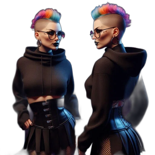 jacket, dress, cyberpunk, concept art transparent PNG cut-out