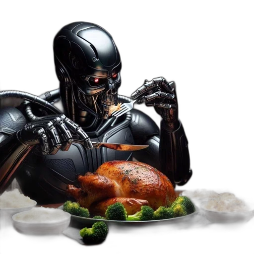 food, robot, concept art, anthropomorphic transparent PNG cut-out