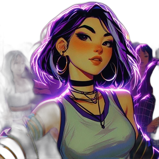 concept art, comic book art, cyberpunk, fantasy art transparent PNG cut-out