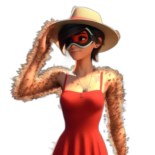 dress, hat, mask, jewelry transparent PNG cut-out