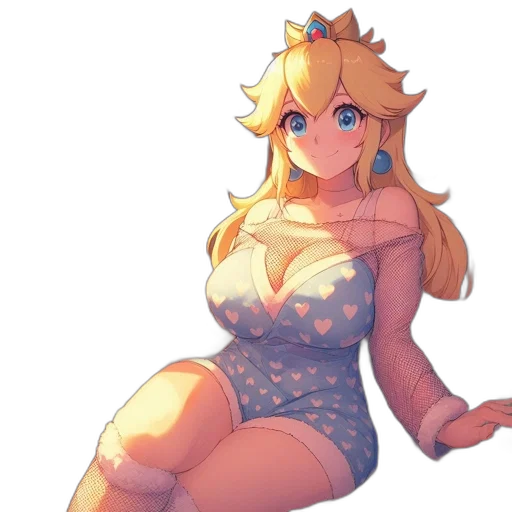 dress, crown, pixel art, watercolor transparent PNG cut-out