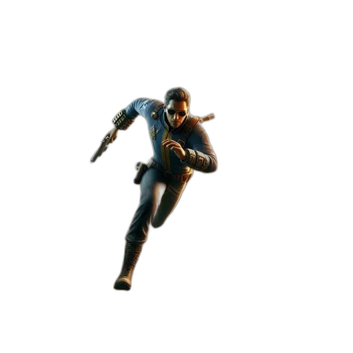 weapon, robot, jacket, sword transparent PNG cut-out