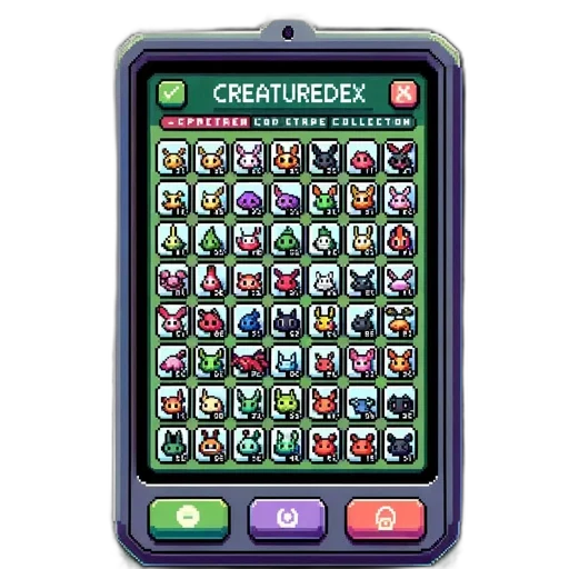 creature, jewelry, weapon, pixel art transparent PNG cut-out