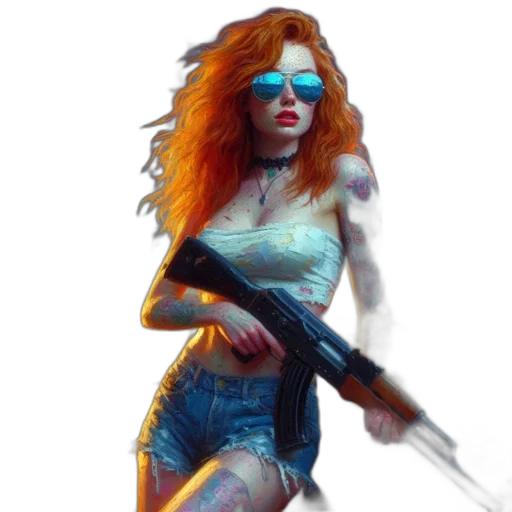 weapon, cyberpunk, concept art, fantasy art transparent PNG cut-out