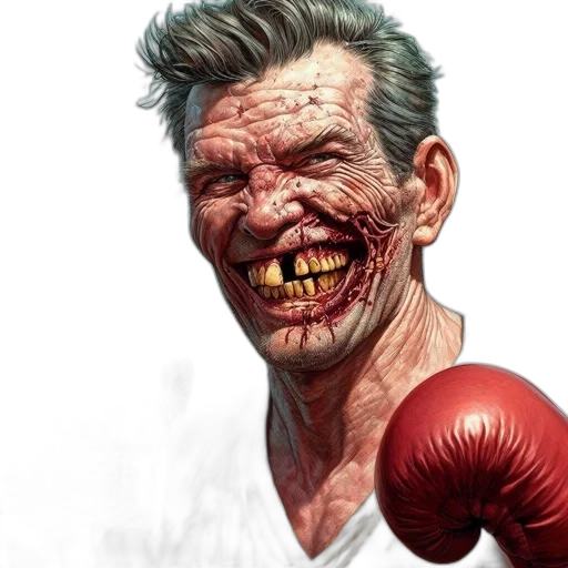 face, comic book art, concept art, photorealistic transparent PNG cut-out