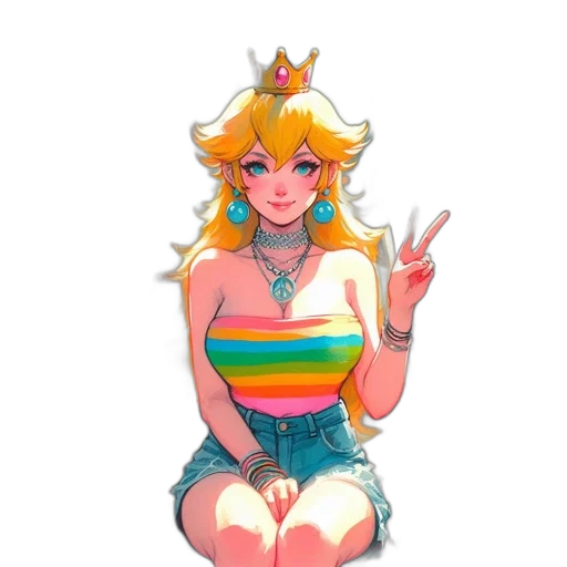 crown, dress, jewelry, pixel art transparent PNG cut-out