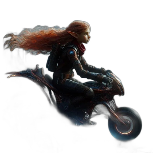 hair, dragon, creature, concept art transparent PNG cut-out