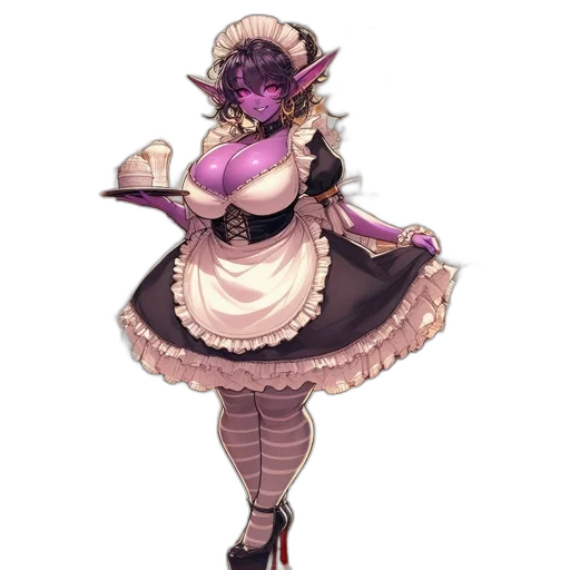 dress, staff, creature, concept art transparent PNG cut-out