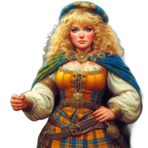 dress, jacket, fantasy art, oil painting transparent PNG cut-out