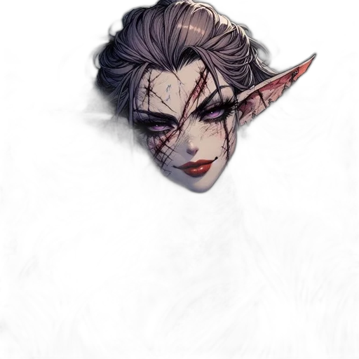 face, mask, staff, creature transparent PNG cut-out