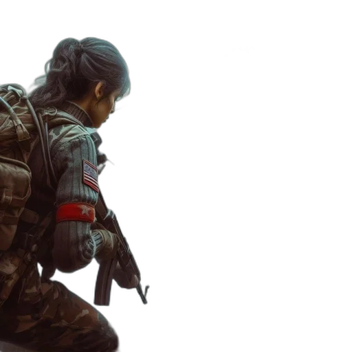 weapon, jacket, concept art, 3d render transparent PNG cut-out