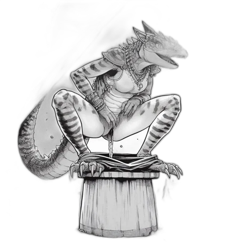 dragon, creature, dress, animal transparent PNG cut-out