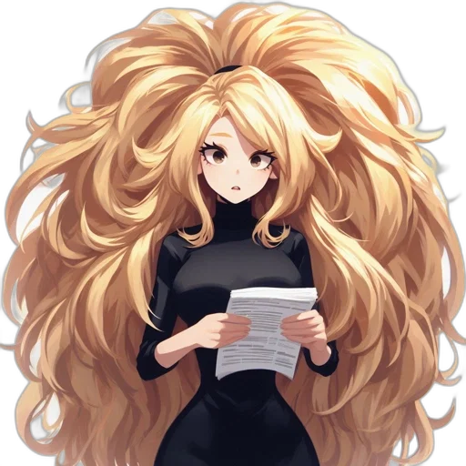 hair, dress, staff, mask transparent PNG cut-out