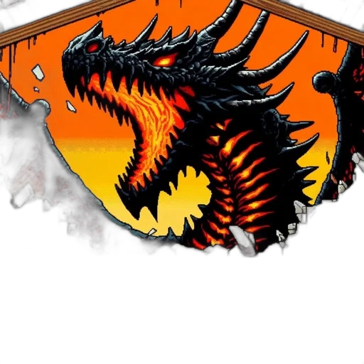 dragon, staff, fantasy art, concept art transparent PNG cut-out