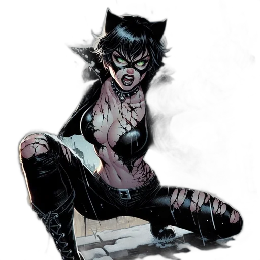 comic book art, concept art, cyberpunk, fantasy art transparent PNG cut-out