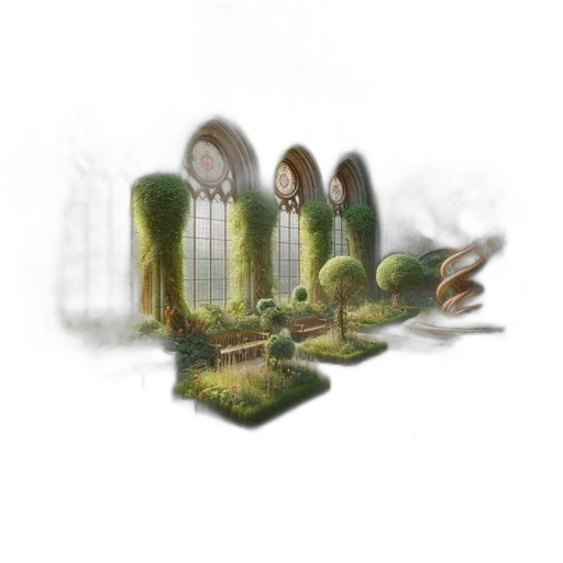 building, furniture, 3d render, concept art transparent PNG cut-out