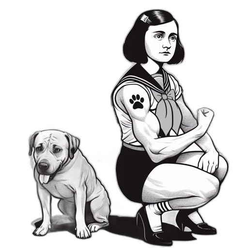 animal, creature, staff, comic book art transparent PNG cut-out