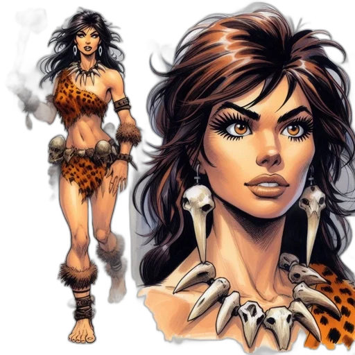 comic book art, concept art, fantasy art, cartoon transparent PNG cut-out