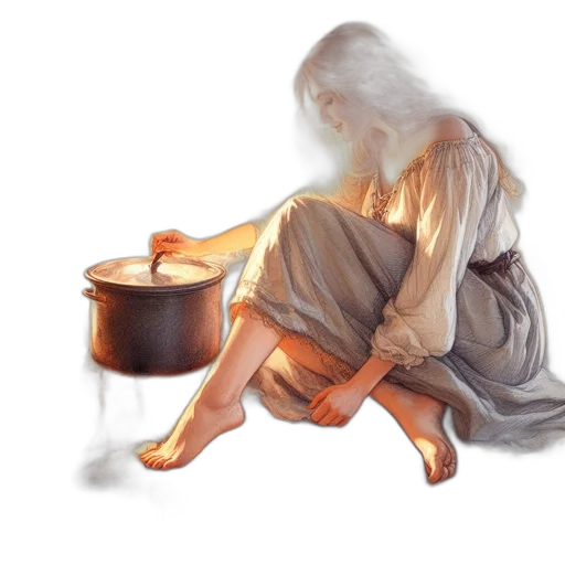 food, concept art, oil painting, photorealistic transparent PNG cut-out