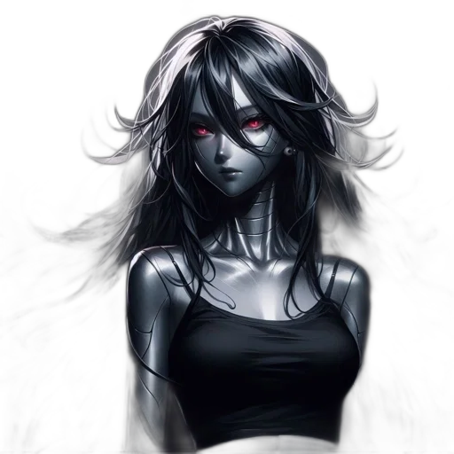 mask, face, robot, hair transparent PNG cut-out