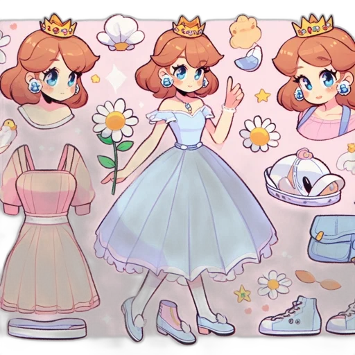 dress, crown, concept art, pixel art transparent PNG cut-out
