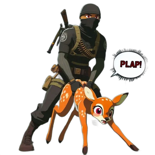 weapon, animal, staff, creature transparent PNG cut-out