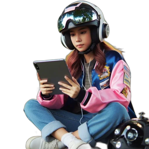 jacket, robot, cyberpunk, concept art transparent PNG cut-out