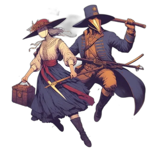 staff, hat, concept art, fantasy art transparent PNG cut-out