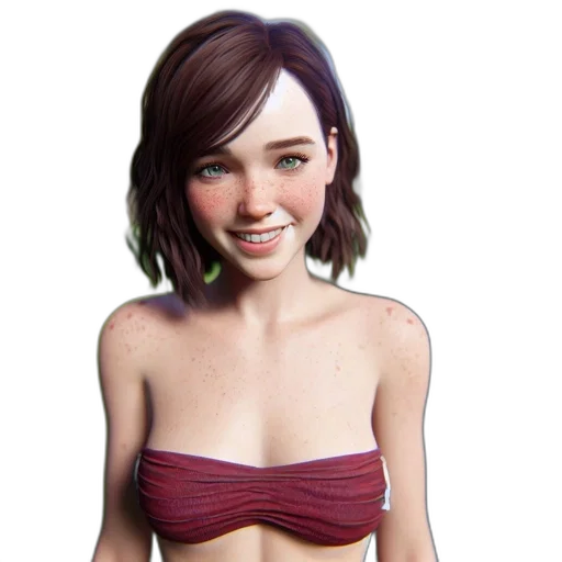 dress, face, jewelry, photorealistic transparent PNG cut-out