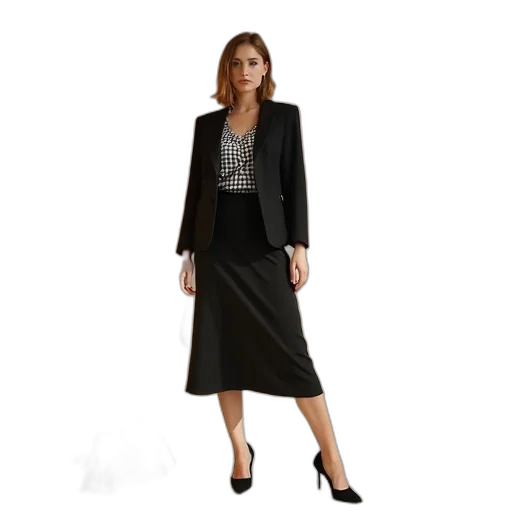 dress, jacket, monochrome, dark transparent PNG cut-out