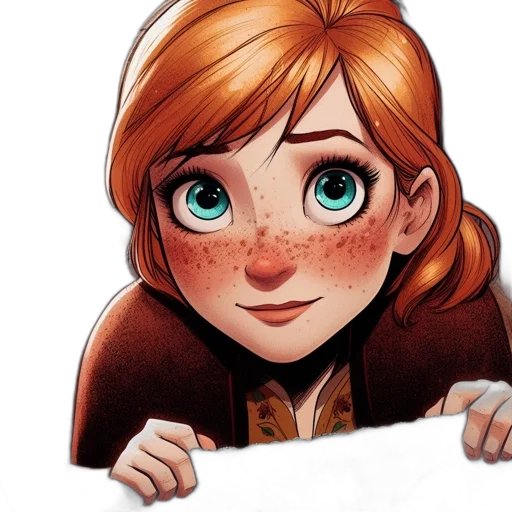 face, cartoon, comic book art, watercolor transparent PNG cut-out