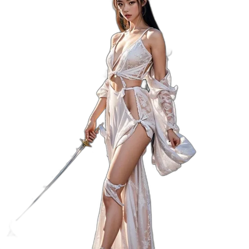 sword, staff, dress, weapon transparent PNG cut-out