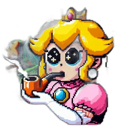 staff, weapon, crown, pixel art transparent PNG cut-out